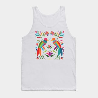 Mexican Otomí Couple of Birds by Akbaly Tank Top